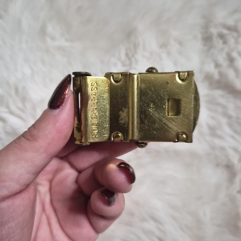 Vintage Cub Scouts Belt Buckle Solid Brass Gold Tone Camp Outdoors Kids Boys ✨️